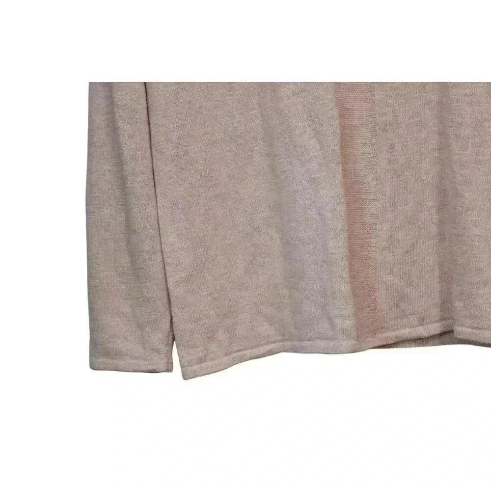 NWT J Jill Blouse Small Pink Cotton Linen Lightweight Coastal Knit Long Sleeve - Picture 3 of 12